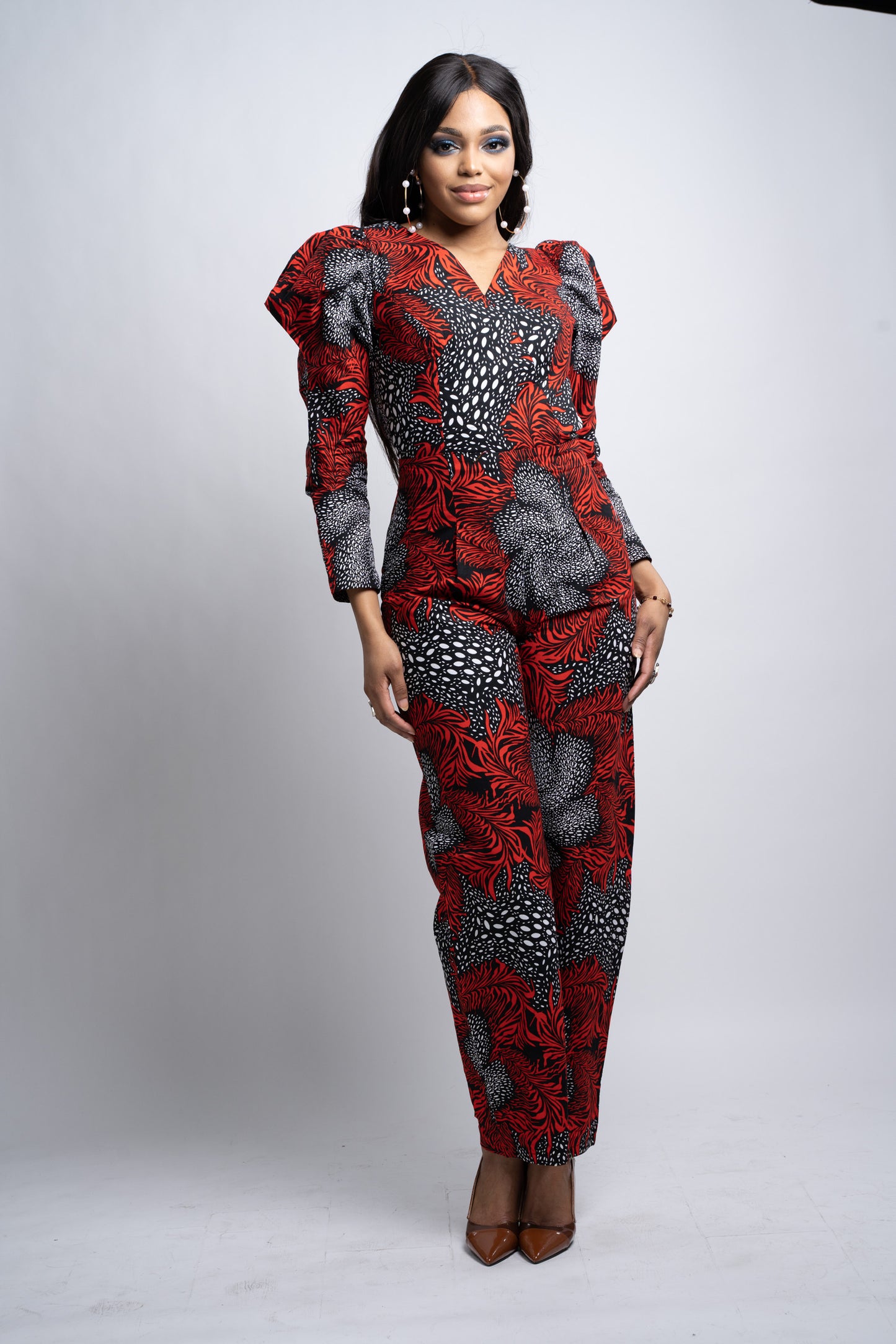 PASSION - Women's jumpsuit with African print