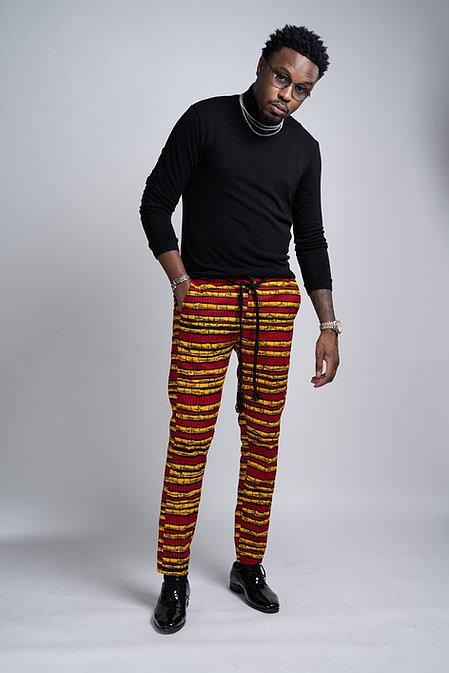 CLAIMAN - African print men's pants