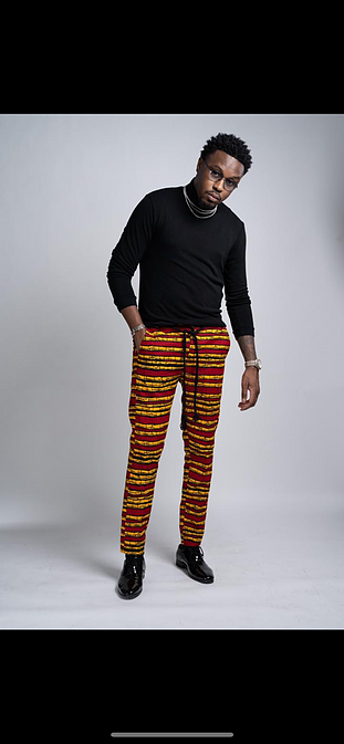 CLAIMAN - Pantalon homme imprimé africain